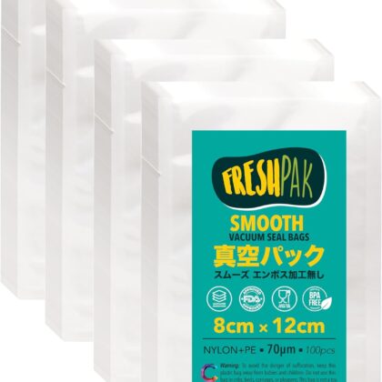 スムーズ 8x12cm 70μ 100枚 × 4パック（合計400枚）