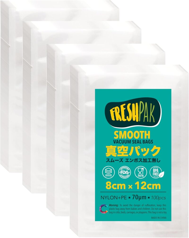 スムーズ 8x12cm 70μ 100枚 × 4パック（合計400枚）